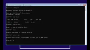 تبدیل دیسک gpt به mbr با استفاده از diskpart هنگام نصب ویندوز