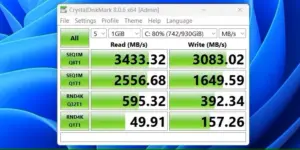 نتایج ssd معیار crystaldiskmark