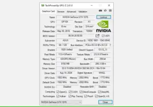 gpu z سرعت ساعت gpu را در کامپیوتر نشان می دهد