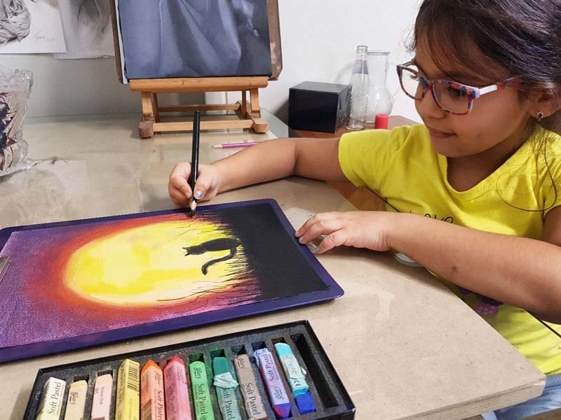 آموزش نقاشی مداد رنگی