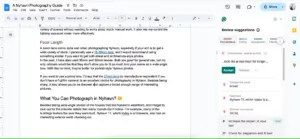 ویرایش Google Doc با Grammarly