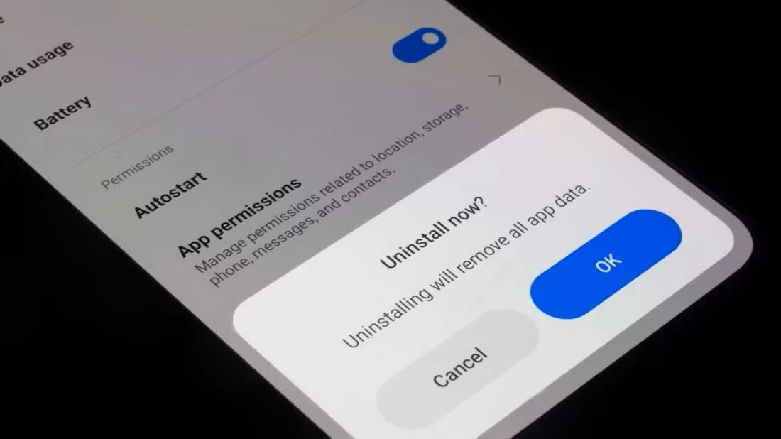 حذف کردن برنامه در اندروید