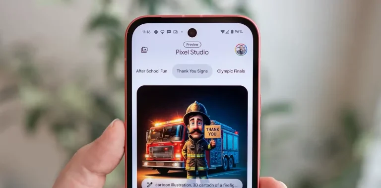 استودیوی هوش مصنوعی پیکسل که روی گوگل پیکسل ۹a اجرا می‌شود