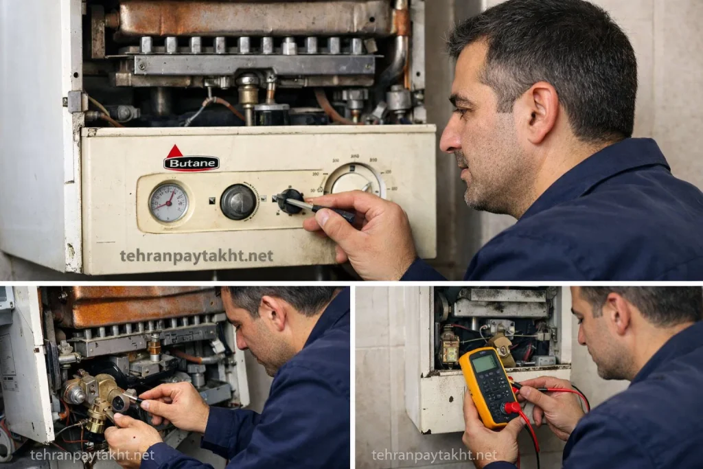 تنظیم پکیج بوتان برای آب گرم